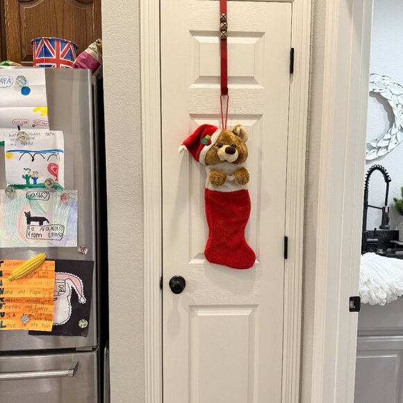 🎄3/$20‼️Vintage 3D Teddy Bear Christmas Stocking - Picture 12 of 12